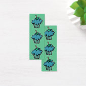 blue tartan plaid cupcake bookmark (Desk)