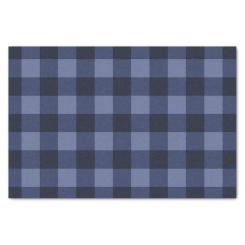 Blue Tartan Plaid Pattern Print Tissue Paper