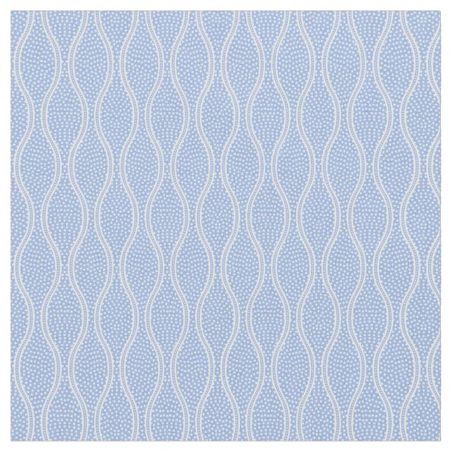 Blue Tatewaku Same Komon (small scale) Fabric (Close Up)