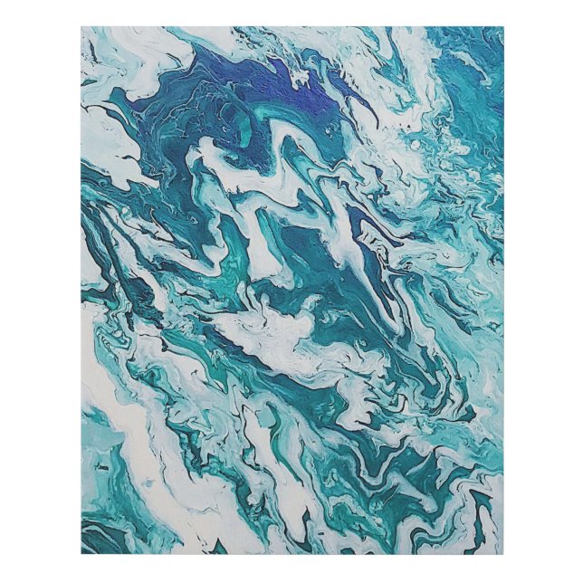 Blue Taurus Faux Canvas Print (Front)