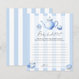 Blue tea party - Baby bucket list game