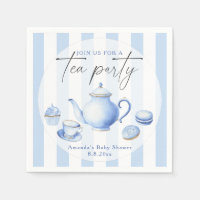 Blue Tea Party Baby Shower