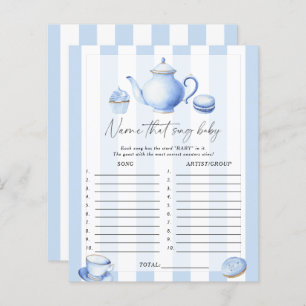 blue Tea party - Name that song baby shower game