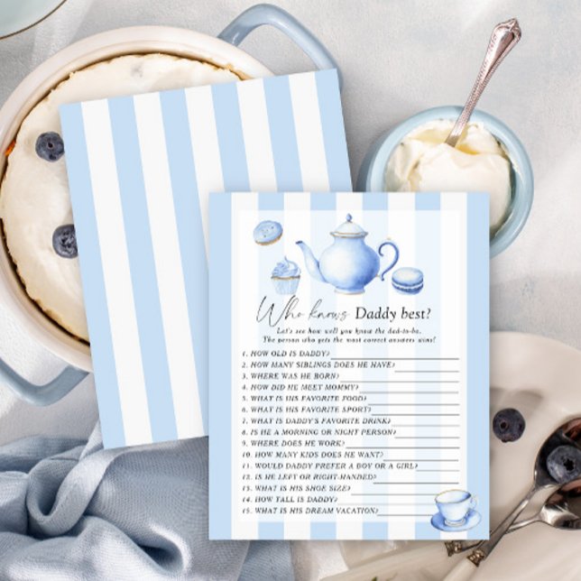 Blue Tea party - Who knows daddy best game (Creator Uploaded)