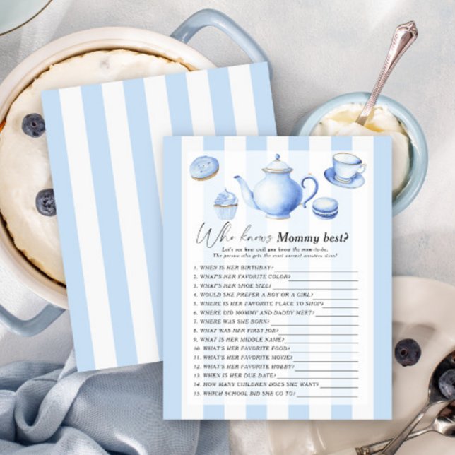 Blue tea party - Who knows mommy best game (Creator Uploaded)