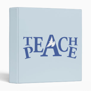 Blue teach peace white dove folder