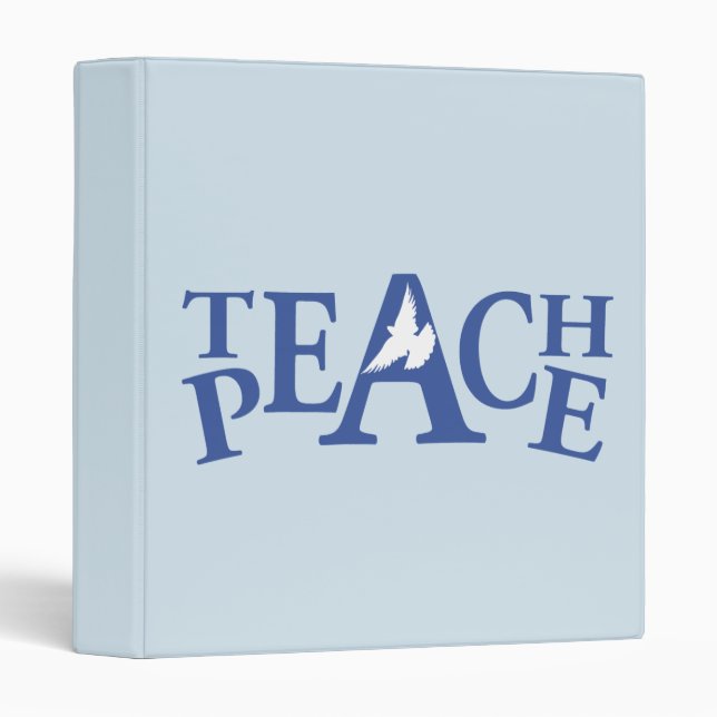 Blue teach peace white dove folder (Front/Spine)