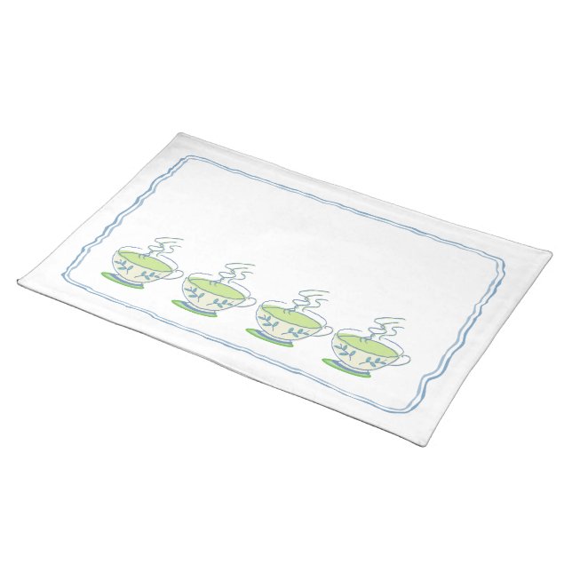 Blue Teacup Placemat (On Table)