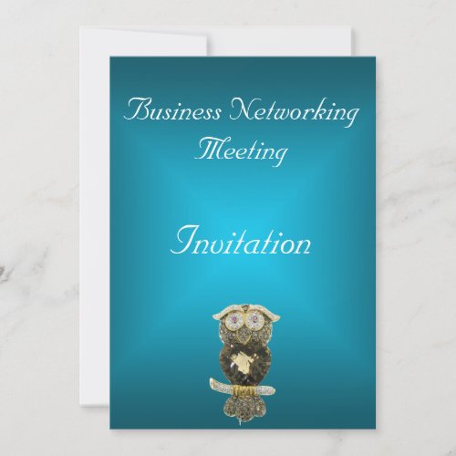 Blue Teal Business Meeting Invitation Change Logo