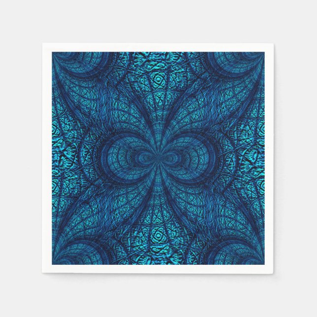 Blue Teal Decorative Napkins (Front)
