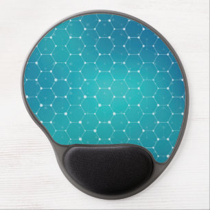 Blue Teal DNA Pattern Gel Mouse Pad