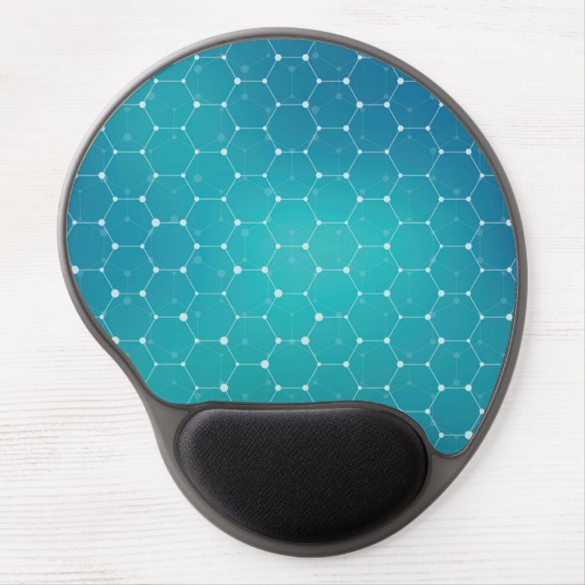 Blue Teal DNA Pattern Gel Mouse Pad (Front)
