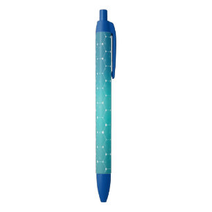Blue Teal DNA Pattern Pen