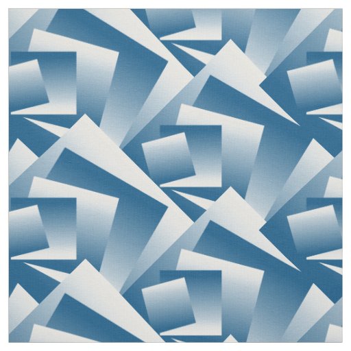 Blue Teal geometry Fabric