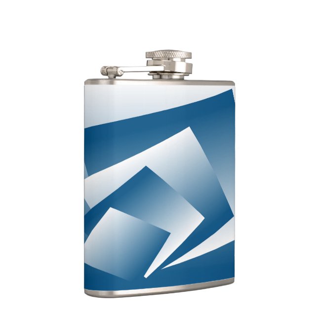 Blue Teal geometry Flask (Right)