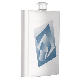 Blue Teal geometry Flask