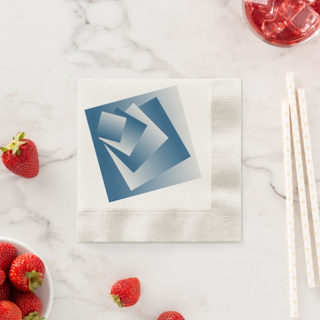 Blue Teal geometry Napkins (Insitu)