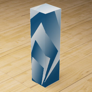 Blue Teal geometry Wine Box