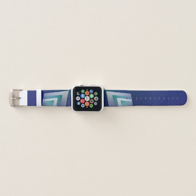 blue teal gray ex pastel apple watch band (Front)