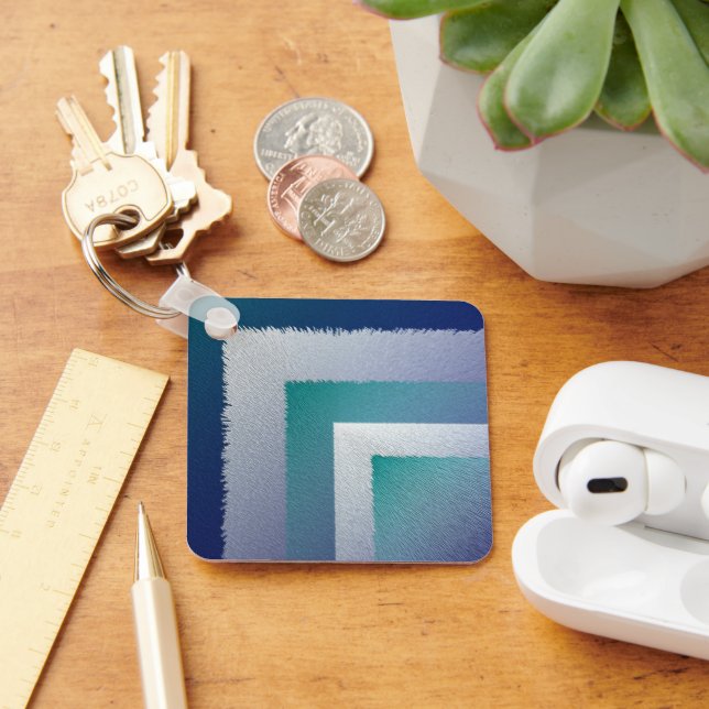 blue teal gray ex pastel keychain (Desk)