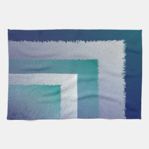blue teal gray ex pastel kitchen towel
