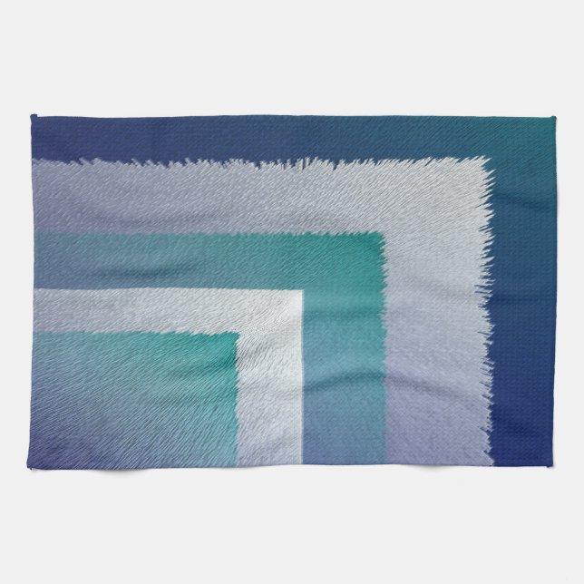 blue teal gray ex pastel kitchen towel (Horizontal)