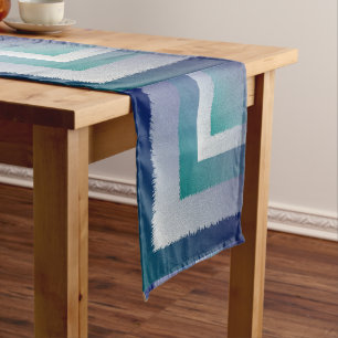 blue teal gray ex pastel long table runner