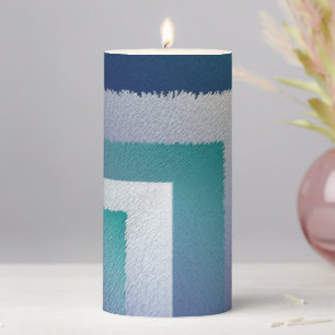 blue teal gray ex pastel pillar candle