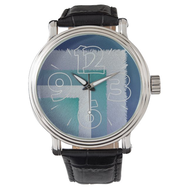 blue teal gray ex pastel watch (Front)