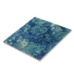 Blue Teal Green Marble Texture Ceramic Tile
