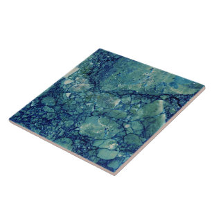 Blue Teal Green Marble Texture Ceramic Tile