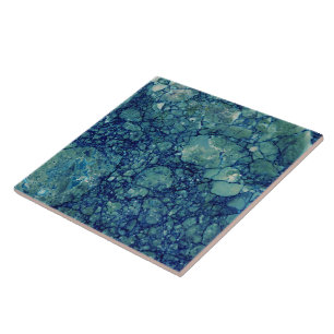 Blue Teal Green Marble Texture Ceramic Tile
