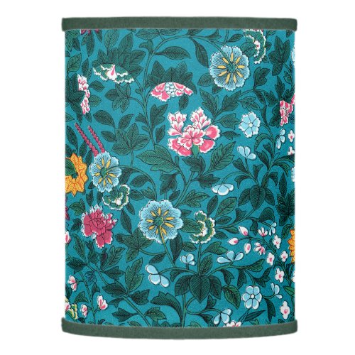 Blue Teal Green Red Pink Yellow Floral Pattern Lamp Shade