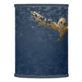 Blue Teal, Moonlight Barn Owl Desk Lamp Shade (Left)