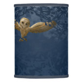 Blue Teal, Moonlight Barn Owl Desk Lamp Shade (Front)