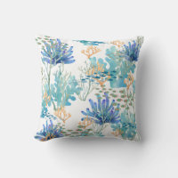 Blue Teal Orange Coral Reef Fish Coastal Oceanlife