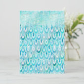 Blue Teal Shiny Mermaid Scales Fish Scales (Standing Front)