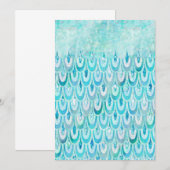 Blue Teal Shiny Mermaid Scales Fish Scales (Front/Back)