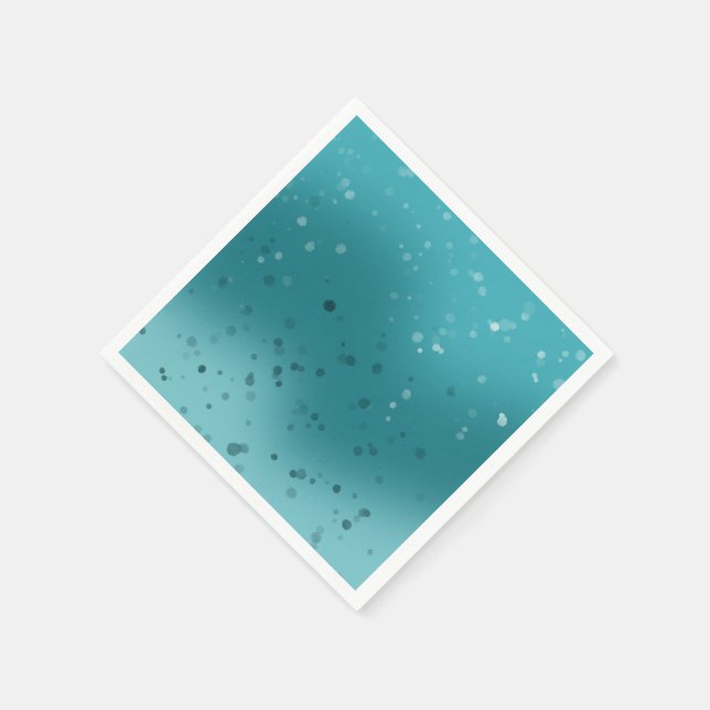Blue Teal Sparkle Napkins (Corner)