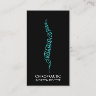 Blue Teal Spine vertebrae orthopedic chropractic Business Card