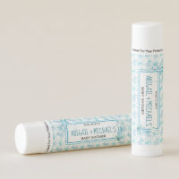 Blue & Teal Watercolor Sea Octopus Baby Boy Shower Lip Balm