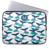 Colorful Whale Designer Laptop Sleeve Whale Pattern Custom 