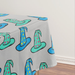 Blue + Teal Wizard Hats Tablecloth