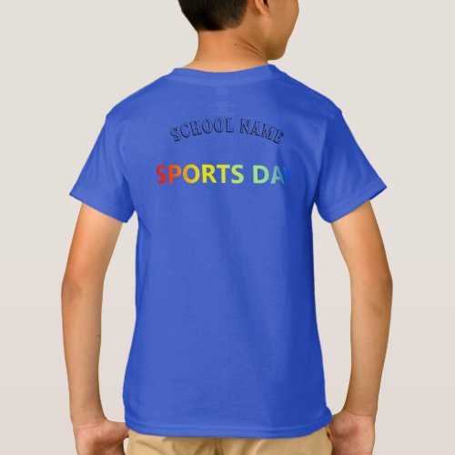 Blue Team Cheer stand leading Squad _ sport Day T_Shirt