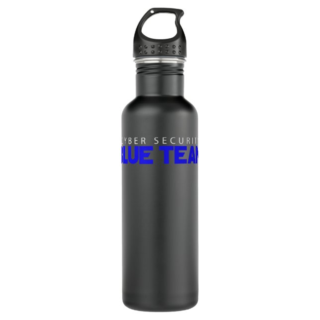 Blue Team Cyber Security Hacking Hacker  Stainless Steel Water Bottle (Front)