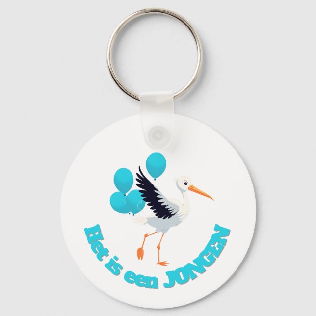 Blue Team - Gender Reveal Design Keychain (Front)