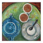 Blue Teapot and Chai Artwork Acrylic Print