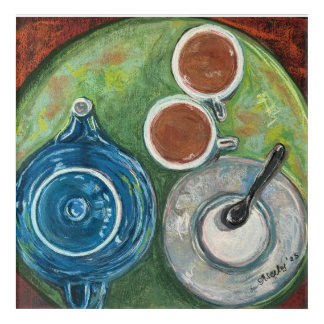 Blue Teapot and Chai Artwork Acrylic Print