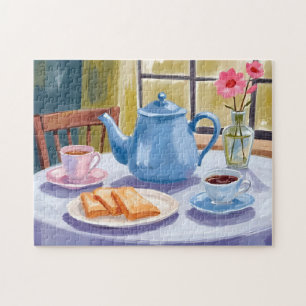 Blue Teapot & Cups -- A Tea Lover’s Puzzle