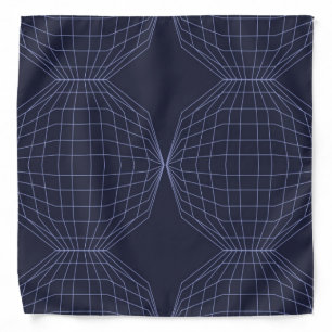 Blue, technology, modern, cool, trendy decagons bandana